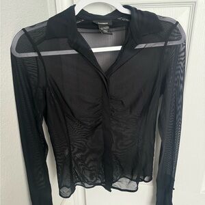 Express Black Blouse Elegant Top